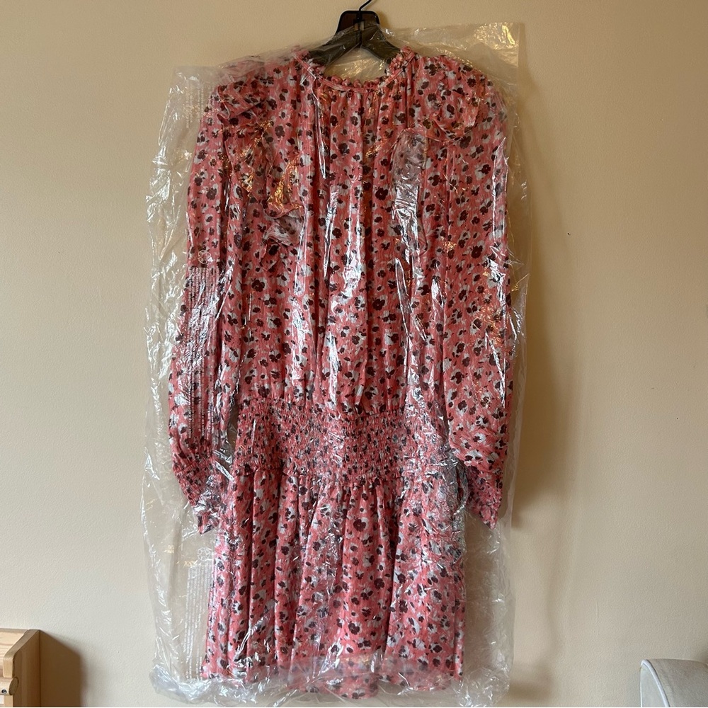 Ramy Brook Penelope Floral Pink Ruffled Dress small - Picture 8 of 8